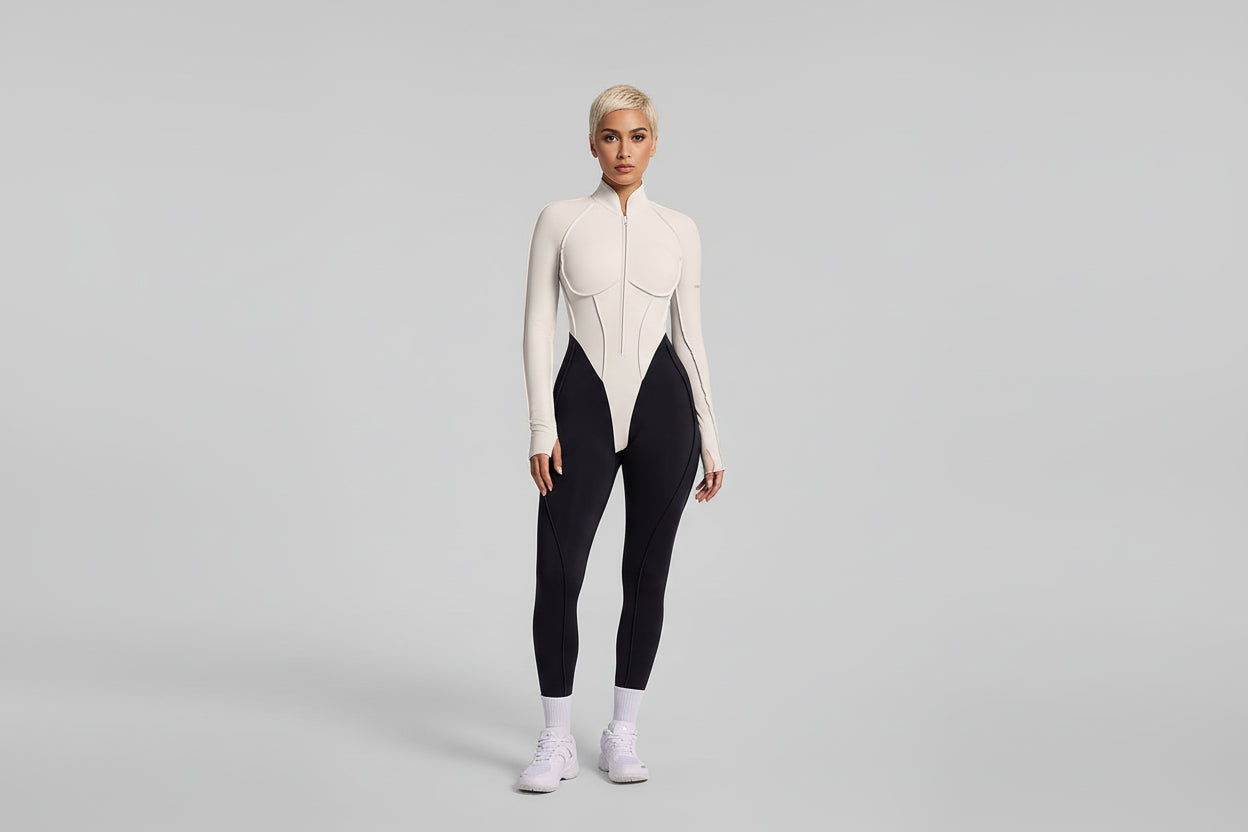 Two-Tone Full-Length Catsuit - Slimoa Boutique