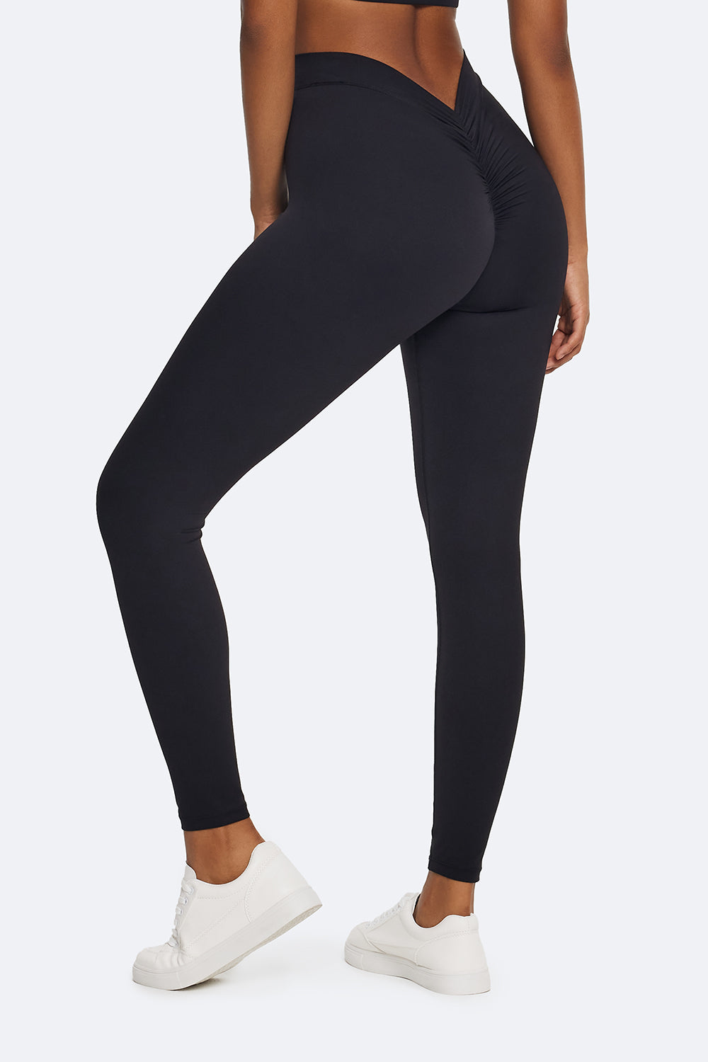 Ruched High-Waist Leggings - Slimoa Boutique