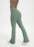 Flared Leggings mit Scrunch Back - Slimoa Boutique