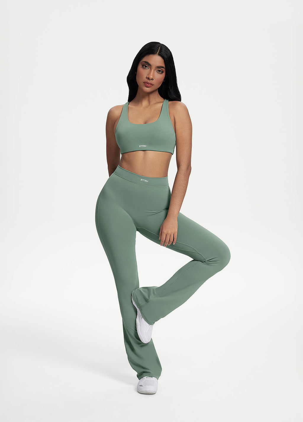 Flared Leggings mit Scrunch Back - Slimoa Boutique