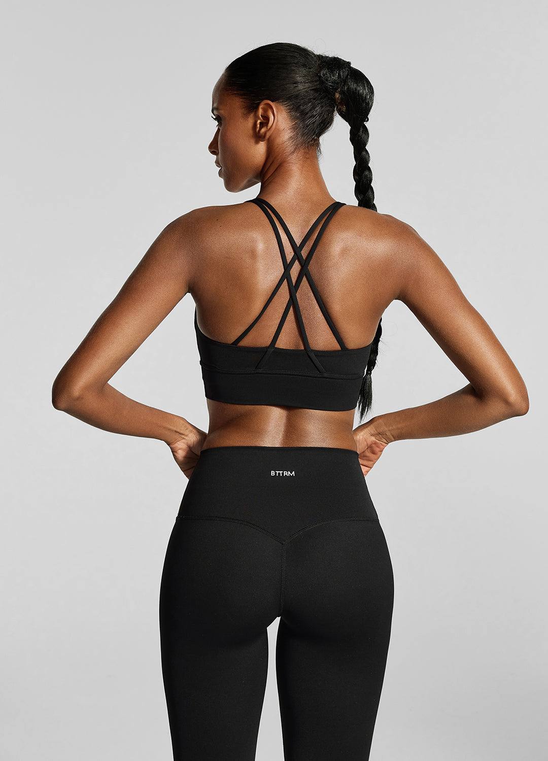 Strappy Back Top in Jet Black - Slimoa Boutique