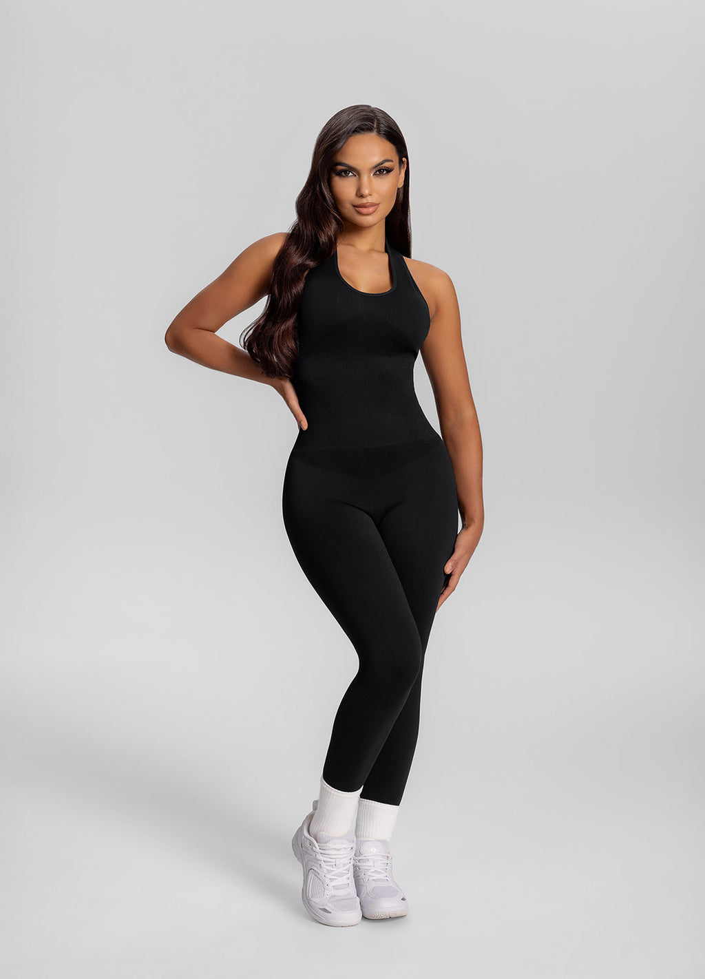 Seamless Halter Bodyshaper Jumpsuit Tummy-Control - Slimoa Boutique