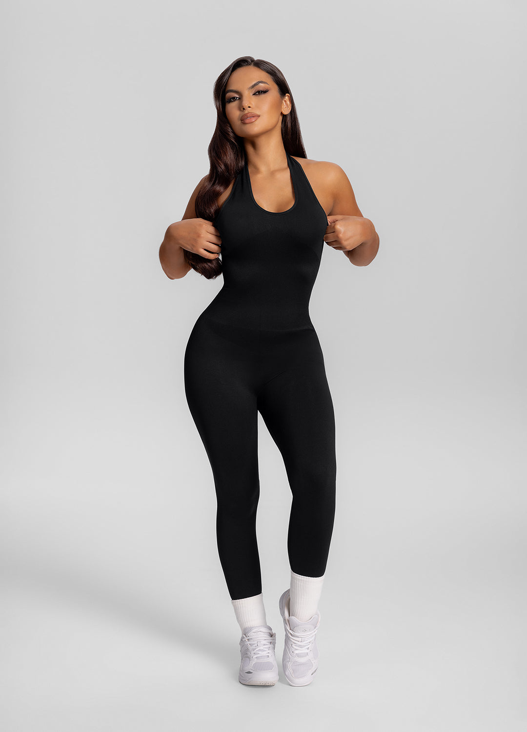 Seamless Halter Bodyshaper Jumpsuit Tummy-Control - Slimoa Boutique