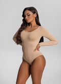 Seamless Longsleeve Bodyshaper Bodysuit Tummy-Control - Slimoa Boutique