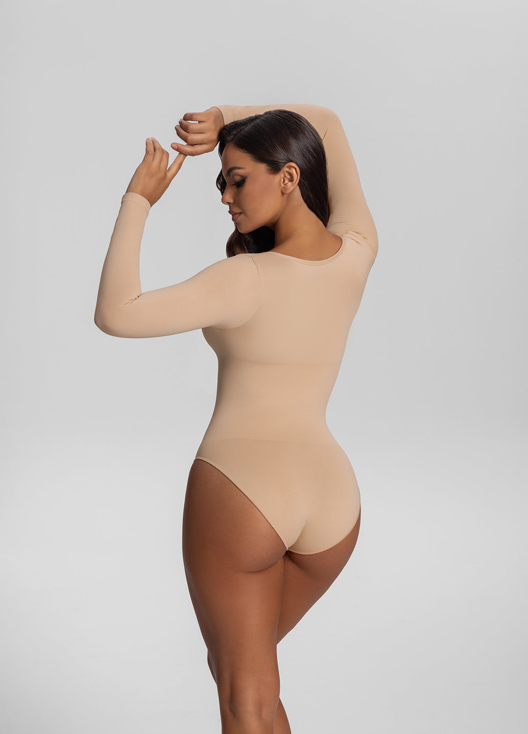 Seamless Longsleeve Bodyshaper Bodysuit Tummy-Control - Slimoa Boutique