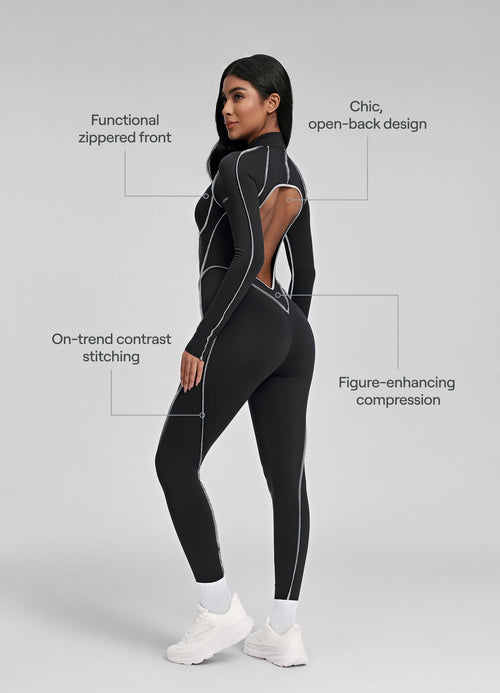 Catsuit mit Konturnaht - Slimoa Boutique