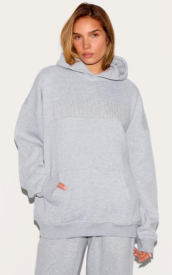 Grey Marl Oversized Hoodie - Slimoa Boutique