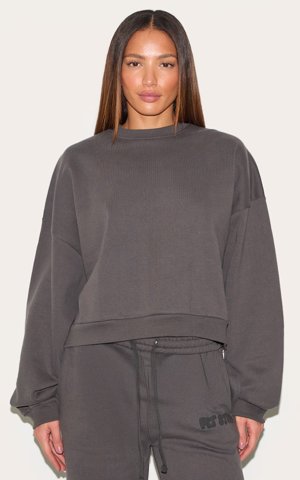 Studio Print Boxy Sweatshirt - Slimoa Boutique